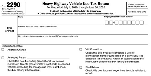 Form 2290 An Overview Due Date Filing Methods Mailing Address